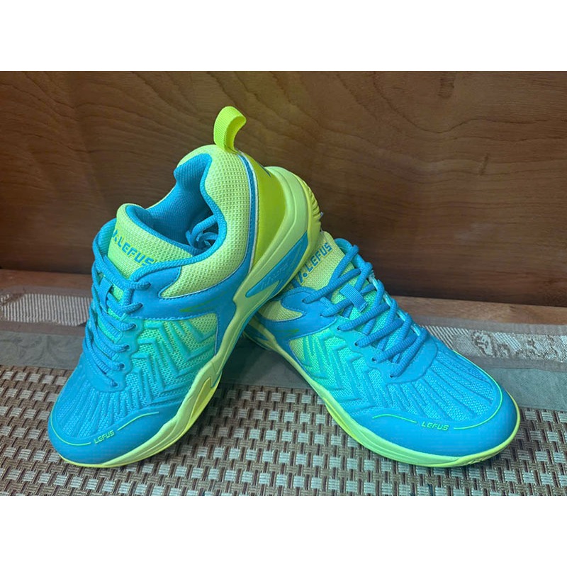 Giày Cầu Lông Lefus L029 Xanh Vàng, Siêu Bền