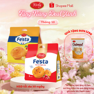 [Quà Tặng Đơn 129k] [Sẵn Kho Giao Nhanh] Combo 2 Túi Bánh Mì Hoa Cúc Ngàn Lớp Fe'sta Richy 4 Bánh/Túi