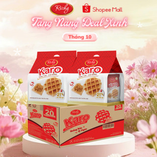 [ĐỘC QUYỀN LIVESTREAM] Thùng 72 Bánh (6 bánh/túi x 12 túi/thùng) Karo Richy Trứng Tươi Chà Bông & Hoàng Kim Phô Mai
