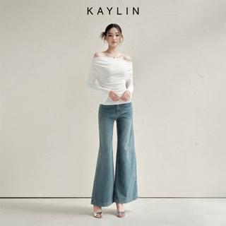 Quần JEAN KAYLIN form suông ống loe chất vải Denim đầy dặn phong cách - N2002