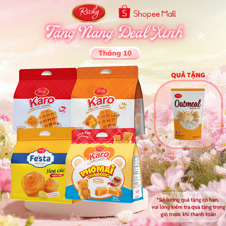 [TẶNG 1 YẾN MẠCH] Combo 4 bịch Bánh tươi Karo: Karo chà bông sợi gà, Karo phô mai ,Karo Gấu & Bánh Mì Hoa Cúc