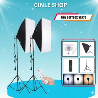 Đèn livestream Đèn Softbox Vuông 50x70 – Bộ Đèn Studio Chụp Ảnh, Quay Video, Livestream Ánh Sáng Mềm Mịn
