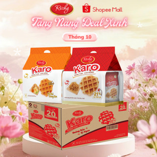 Thùng 48 bánh trứng tươi chà bông Karo Richy 26g/gói (8 bịch)