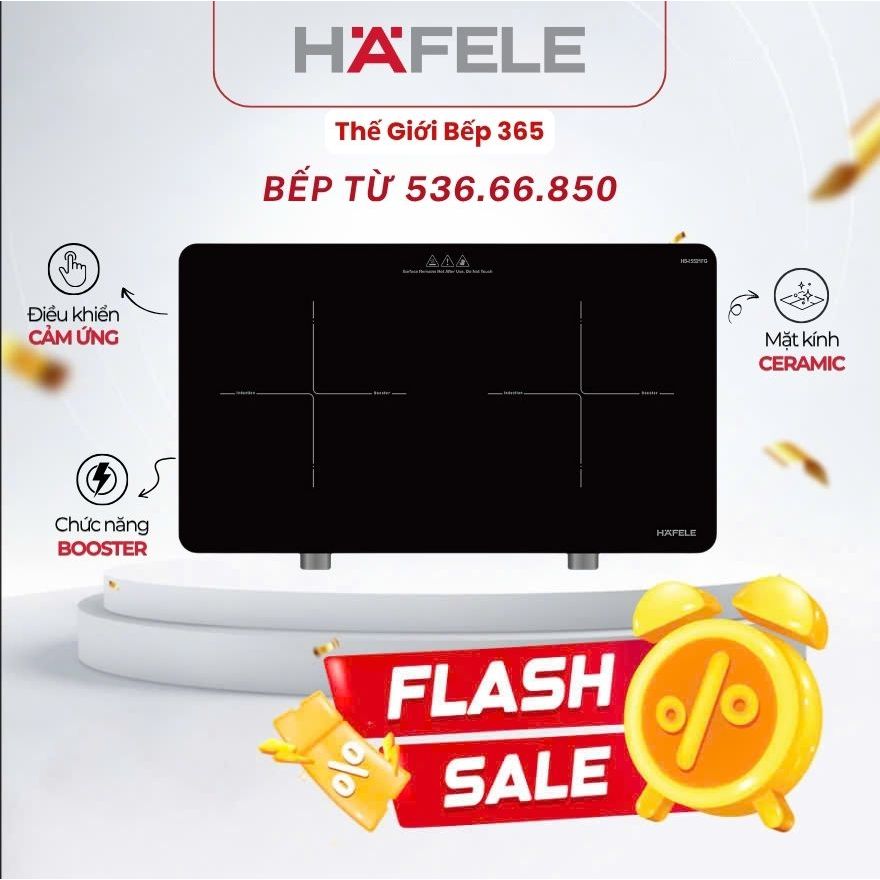Bếp từ đôi Hafele HS-I5521FG 536.66.850 - Cảm Ứng Nhạy, Tiết Kiệm Điện Năng
