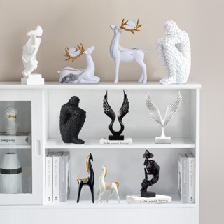 Tượng các mẫu đen trắng decor nhà cửa