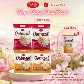 [MUA 4 TẶNG 4] Combo 4 túi bánh Yến mạch Oatmeal Richy 220g-250g tặng thêm 4 túi mini