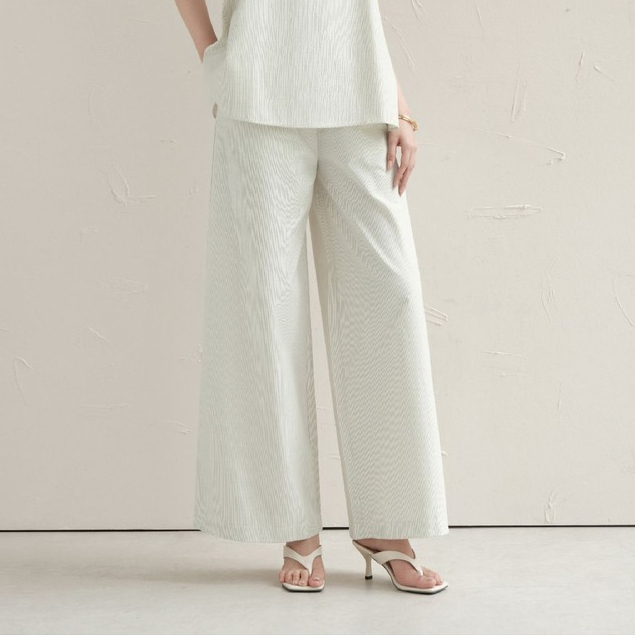 Set KAYLIN áo hai dây dáng suông phối quần ống rộng chất vải linen sọc phong cách Hàn quốc BST Tháng 10.2025 - SET75T10 | BigBuy360 - bigbuy360.vn