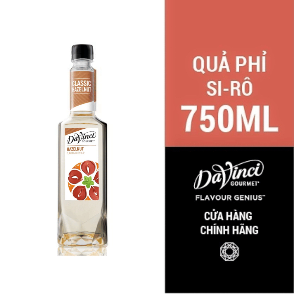 Siro/Syrup Davinci Hazelnut (Hạt Phỉ)/Siro Davinci Hạt Phỉ 750ml