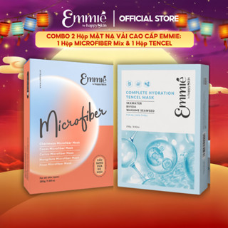 COMBO 2 Hộp Mặt nạ vải Emmié: 1 hộp mặt nạ Microfiber Mix + 1 hộp mặt nạ Tencel Emmie by HappySkin