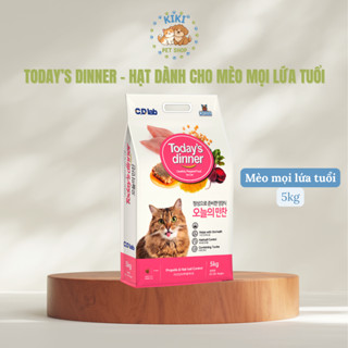 [5KG– CHẤT LƯỢNG-GIÁ RẺ] Thức ăn hạt Today’s Dinner cho mèo mọi lứa tuổi 5kg kích thích vị giác, giảm mùi hôi phân