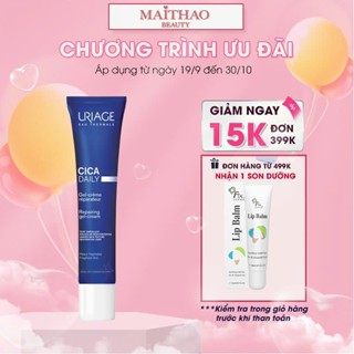 (Mẫu mới) URIAGE Kem làm dịu và phục hồi da tổn thương BARIÉDERM-CICA DAILY GEL-CREAM 40ml TẶNG Khăn Giấy Hannah Seyo