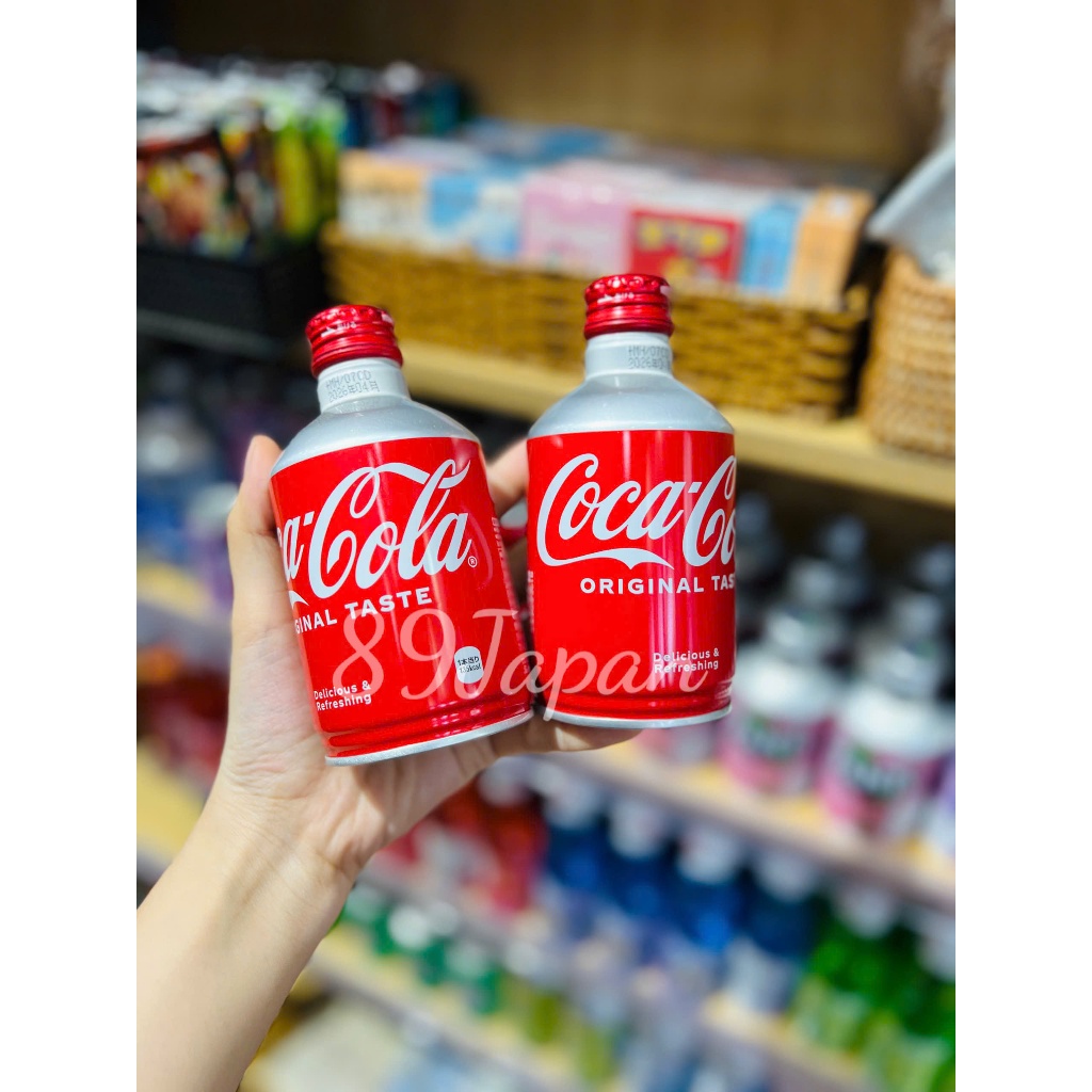 Coca cola Nhật chai nhôm nắp vặn 300ml