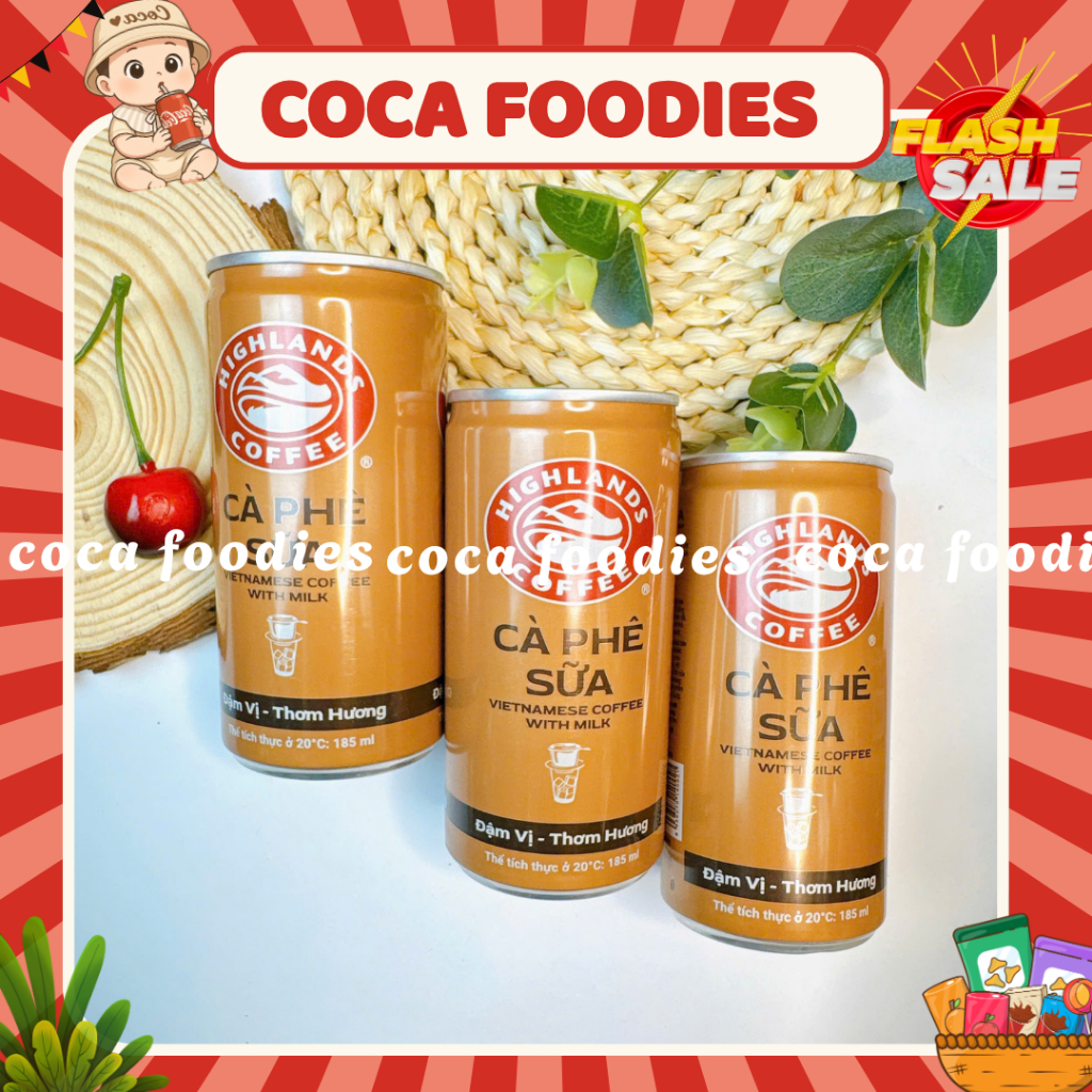 Lon Cà Phê Sữa Highlands Coffee 185ml