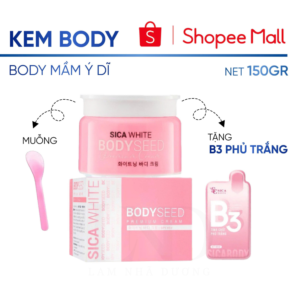 Kem Body Seed Mầm Ý Dĩ Hồng Sica White 150G - Sica White Store