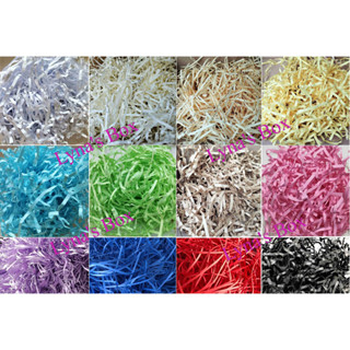  Giấy rơm giấy vụn lót hộp quà 20g đa dạng màu sắc khác nhau. 