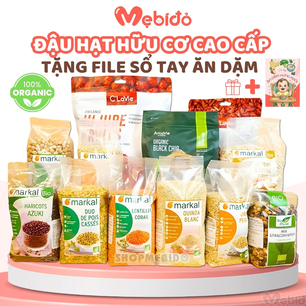 Đậu Hạt Hữu Cơ Cho Bé Ăn Dặm Đậu Lăng Đỏ Yến Mạch Hạt Chia Đậu Gà Nguyên Liệu Làm Bánh Hạt Dinh Dưỡng - Shop Mẹ Bí Đỏ