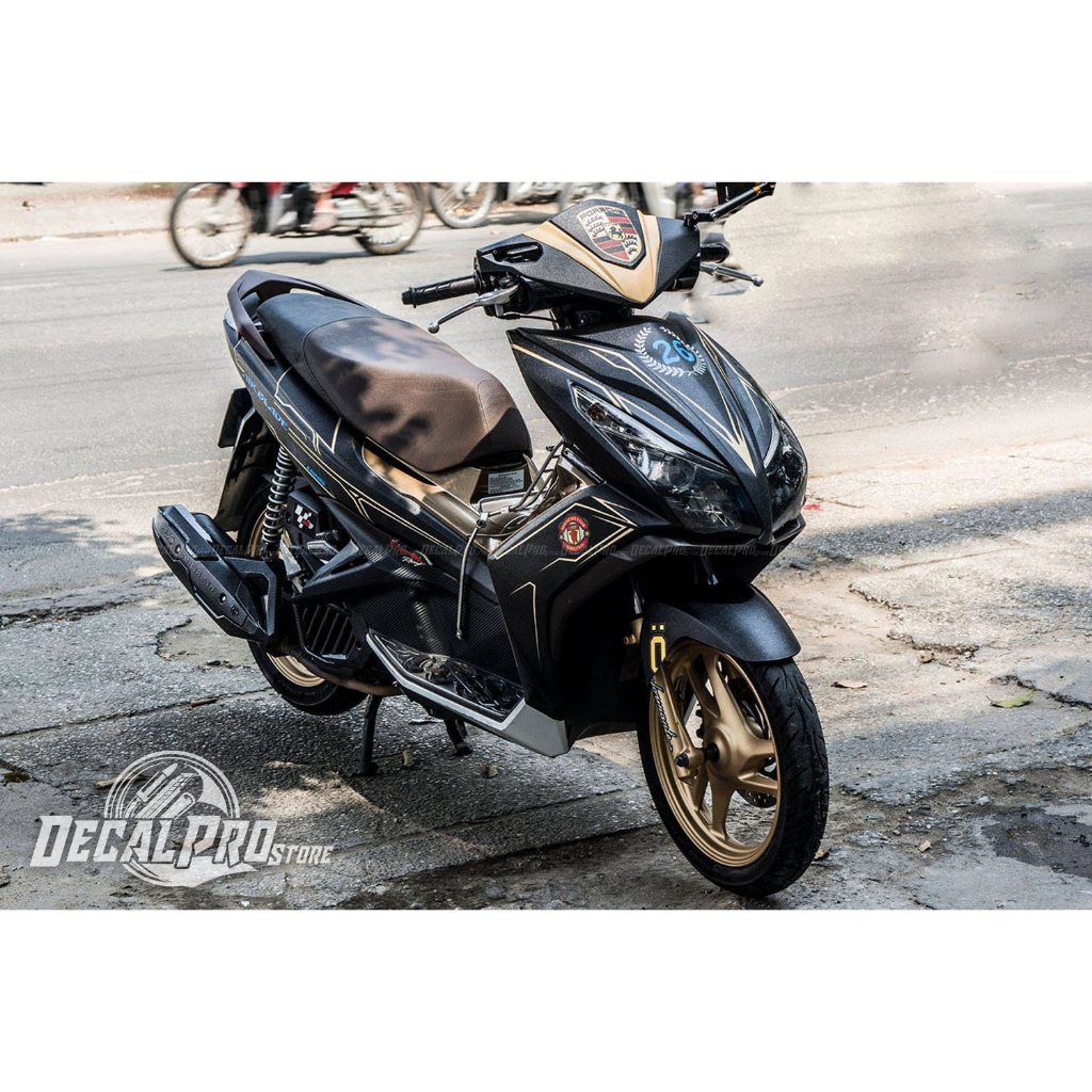 [Tem chuẩn xịn] - Tem trùm xe Air Blade 2013 ~ 2015 Gold Lighting