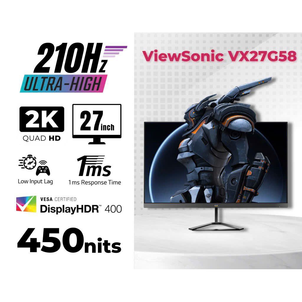 Màn hình Viewsonic VX27G58-2K 27" 2K 210Hz, FastIPS, HDR400