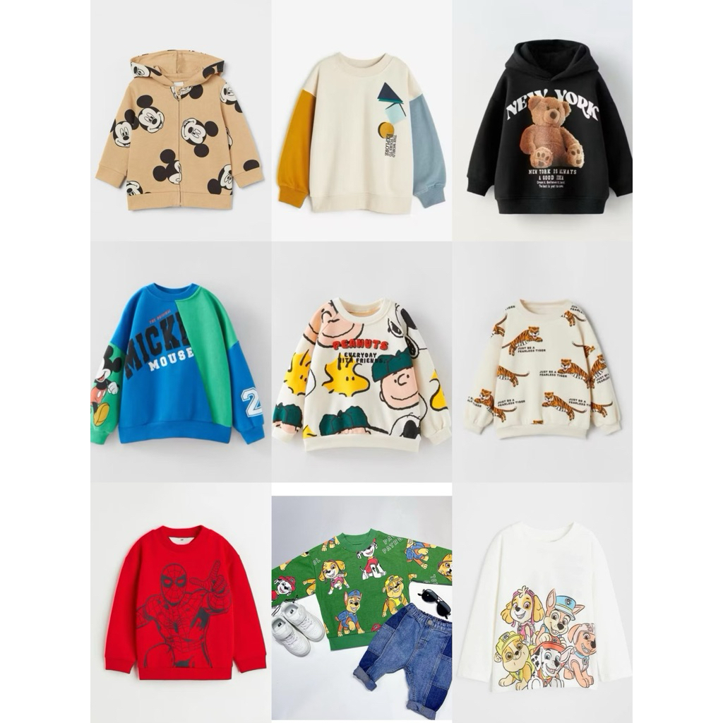 Áo nỉ Mickey HM AUTH săn sale cho bé