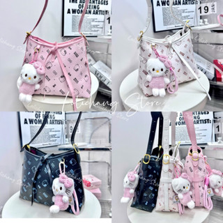 Túi xách công sở tote size 25cm và 30cm hoạ tiết mèo nhỏ xinh xắn kèm móc kitty dễ thương Kute