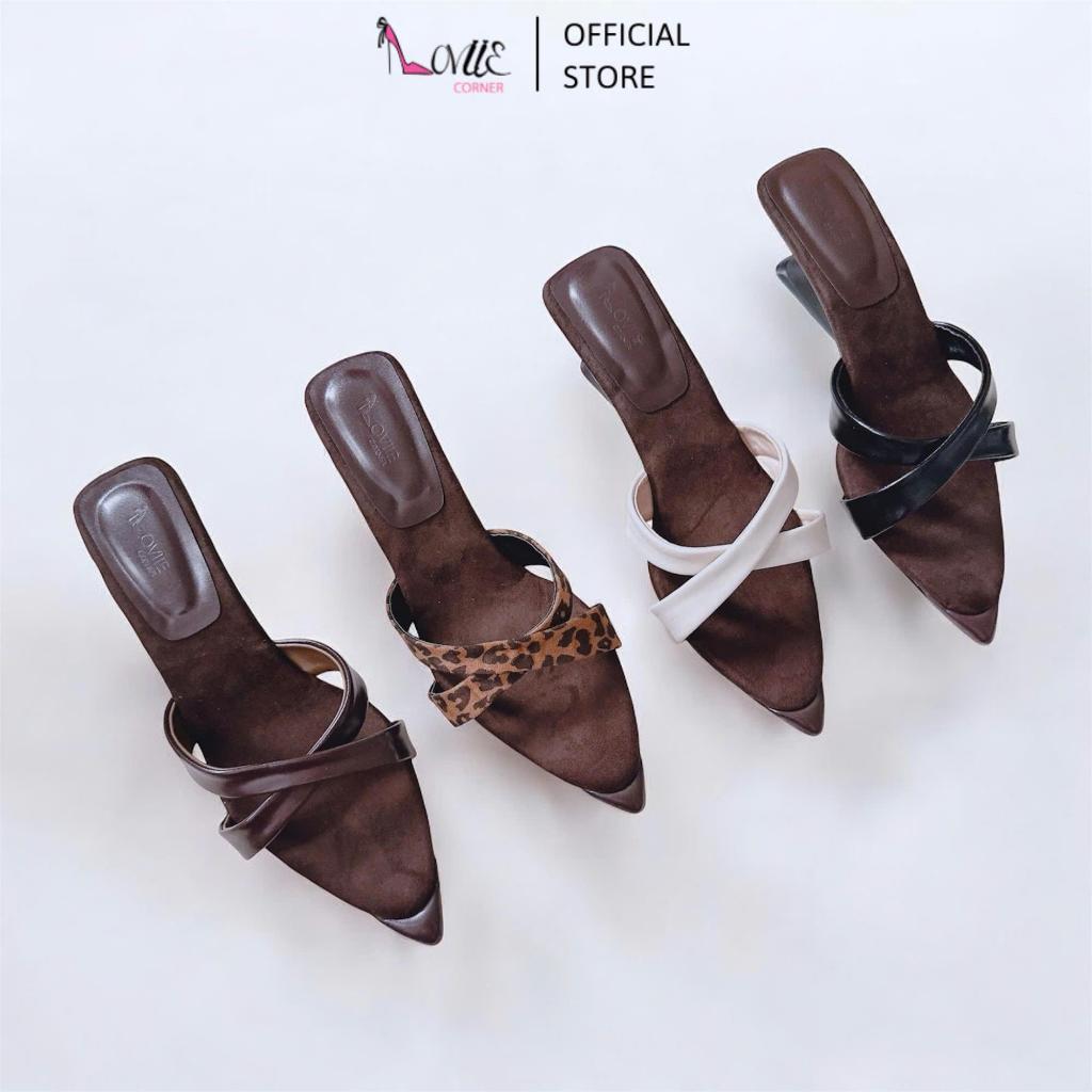 LOVIIECORNER - GUỐC NỮ MŨI NHỌN QUAI CHÉO - GUỐC NỮ GÓT KHÓEC LOE NHẸ NHÀNG THANH LỊCH 5CM - D250812