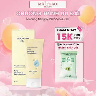   Bé từ sơ sinh  Sữa Dưỡng Ẩm Da Mặt GOONGBE Kids Moisture Face Lotion 80ml  mẫu mới  TẶNG Khăn Ướt 