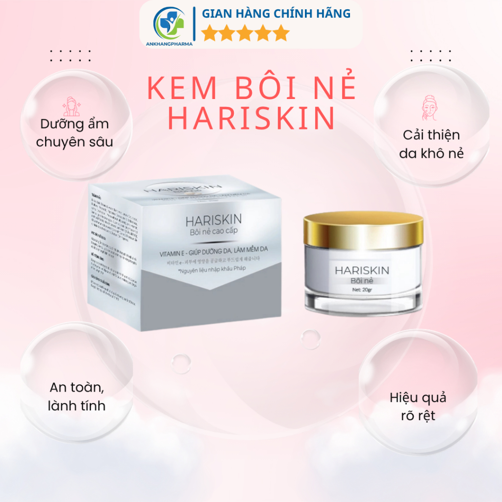 Kem bôi nẻ Hariskin cấp ẩm ngừa khô ráp nứt nẻ bong tróc giúp da mềm mại mịn màng trong thờ