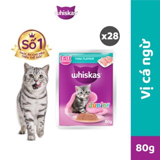 Thùng Thức Ăn Cho Mèo con Dạng Sốt Pate WHISKAS - 28 gói