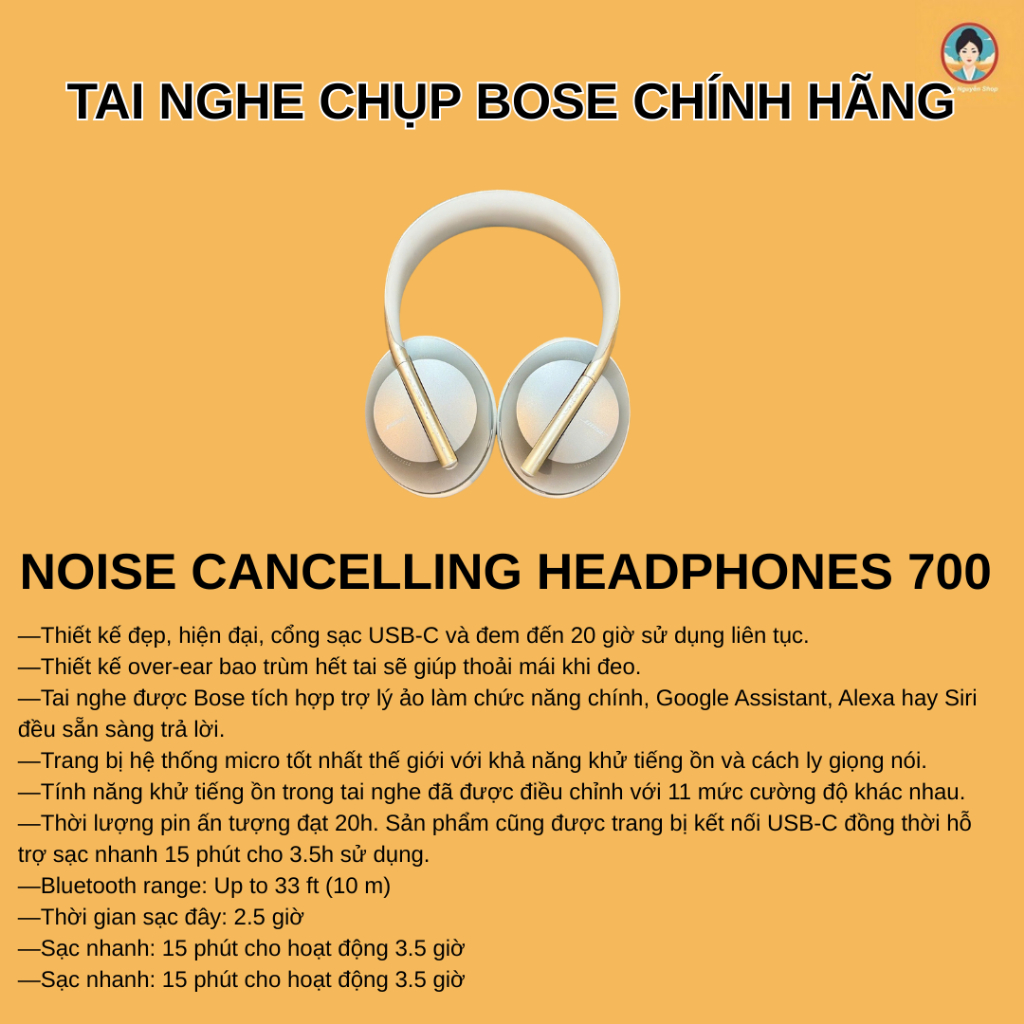 Tai nghe chống ồn cao cấp Noise Cancelling Headphones 700