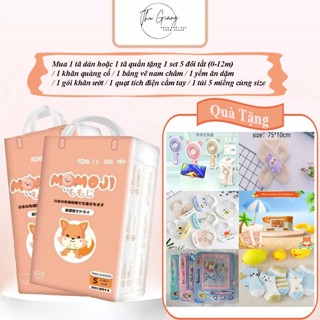  Tã quần Dán Momoji Extra  thoáng khí thoát ẩm tốt giúp da bé sơ sinh khô thoáng dài lâu 