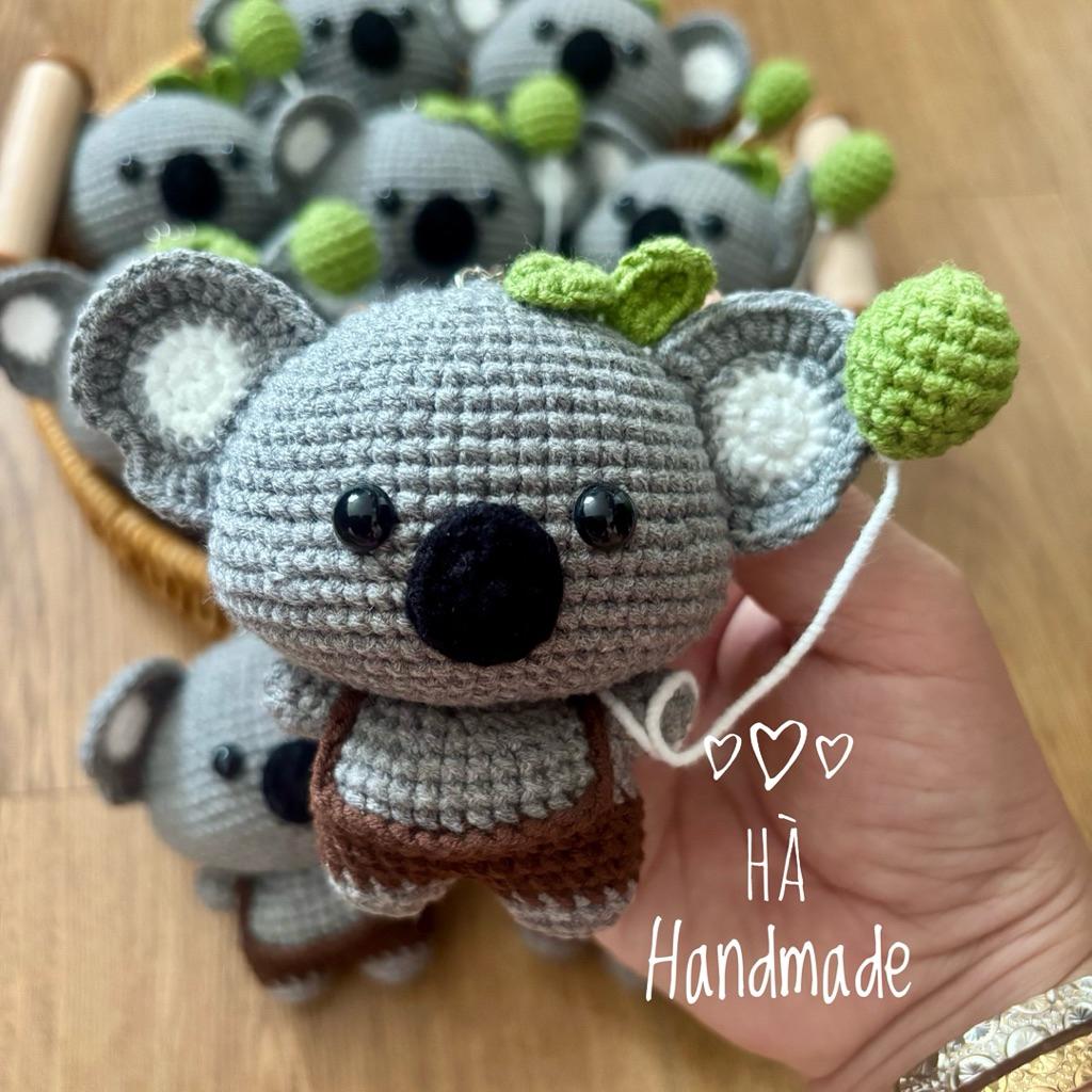 [Có sẵn] Móc khóa gấu Koala bằng len handmade dễ thương