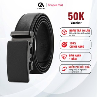 Thắt lưng nam da bò cao cấp CARIENT TL68 màu đen khoá tự động nhiều mặt lựa chọn bảo hành 12 tháng 3,5x120cm
