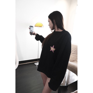  Áo Thun Tay DàI TRAFFY "HEART GIRL - HOT GIRL" In Trái Tim Cô Gái Form Oval Cotton 2 Chiều Unisex 