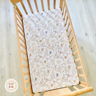  Ga bọc đệm cũi cho bé nhiều kích thước muslin PETIT BEBE ga bo chun ga giường ghép ga bọc nệm 