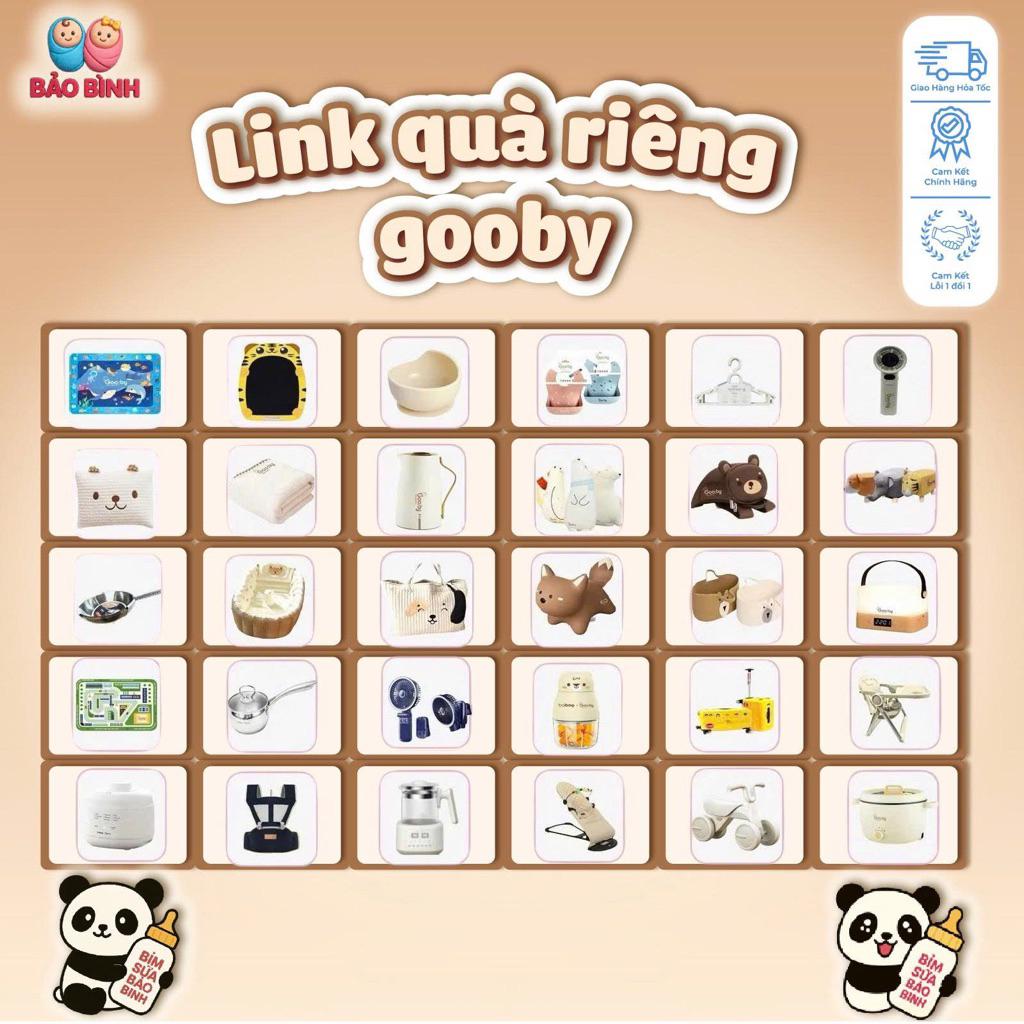 Quà tặng bỉm Gooby_Link bán riêng các loại quà