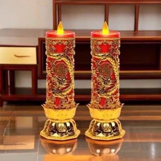  Cặp đèn bàn thờ long phụng mang lại may mắn dùng pin trang trí bàn thờ gia tiên,bàn phật... 