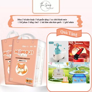 Combo 5 Tã quần Dán Momoji Extra thoáng khí thoát ẩm tốt giúp da bé sơ sinh khô thoáng dài lâu 