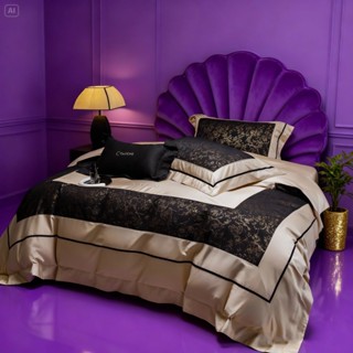 Bộ Vỏ Chăn Ga Gối 4 Món Lụa Gấm Dệt Cao Cấp KD Beddings Nhập Khẩu Drap Giường Mềm Mịn Sang Trọng Hiện Đại