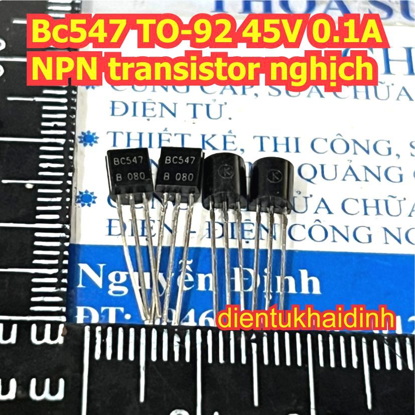 50 con BC547 547 TO-92 45V 0.1A NPN transistor thuận kde0193