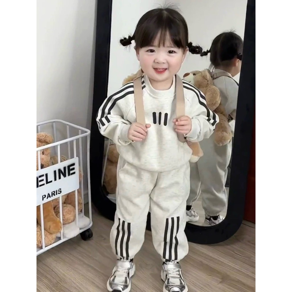 Bộ đồ thu đông quần áo dài tay cho bé kiểu dáng thể thao chất liệu Nỉ Tàu dày dặn ấm áp cho bé trai,