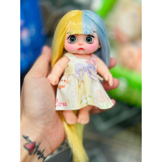  5in doll có sẵn tóc mix thiết kế- búp bê chibi kmt 