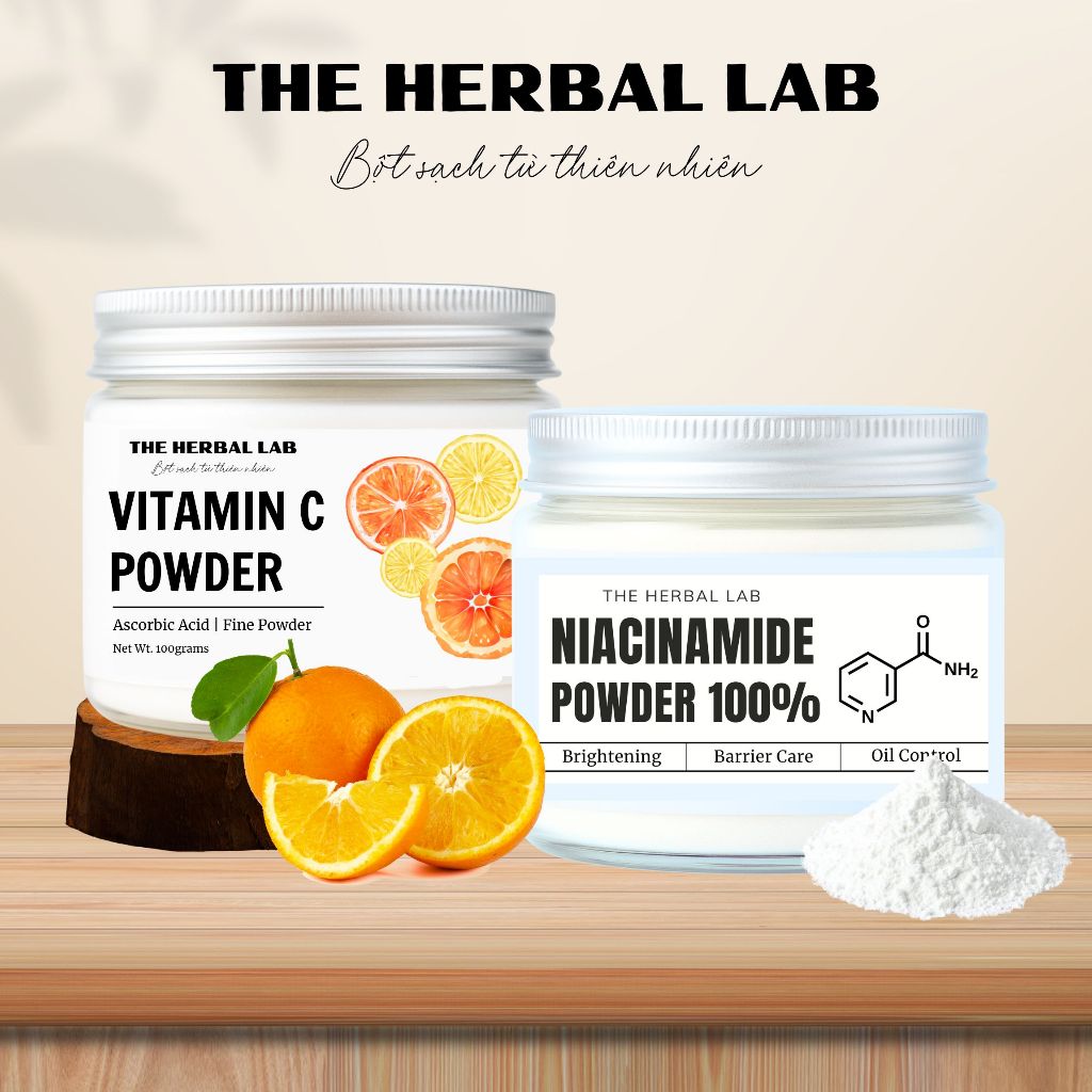 Bột Niacinamide (Vitamin B3) & Bột Vitamin C nguyên chất