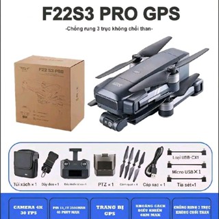  Flycam f22s s3 có gps +gimbal 3 trục chống rung+cam 4k 30fps động  cơ không chổi than new 2024 