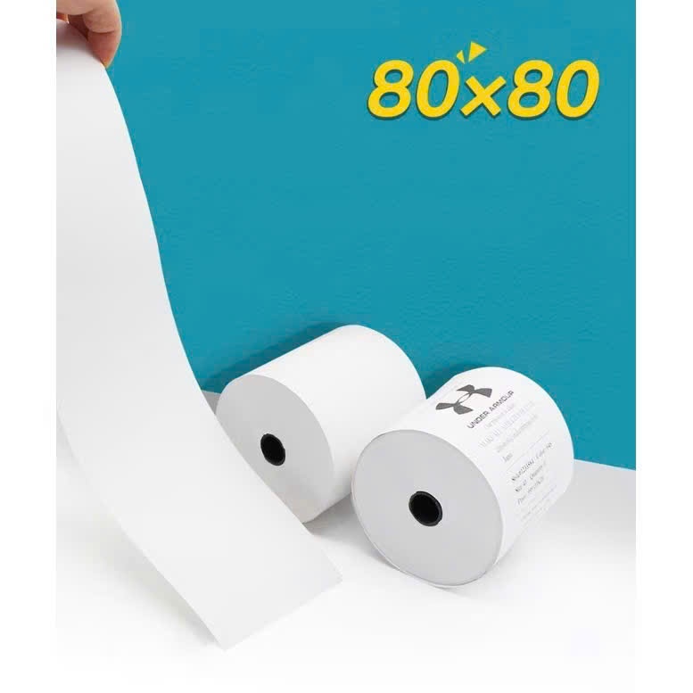 GIẤY IN BILL K80*80 GIẤY NHIỆT K80*45 K80x80 GIẤY IN HÓA ĐƠN K80x45 GIẤY IN NHIỆT CAFE TRÀ SỮA NHÀ H