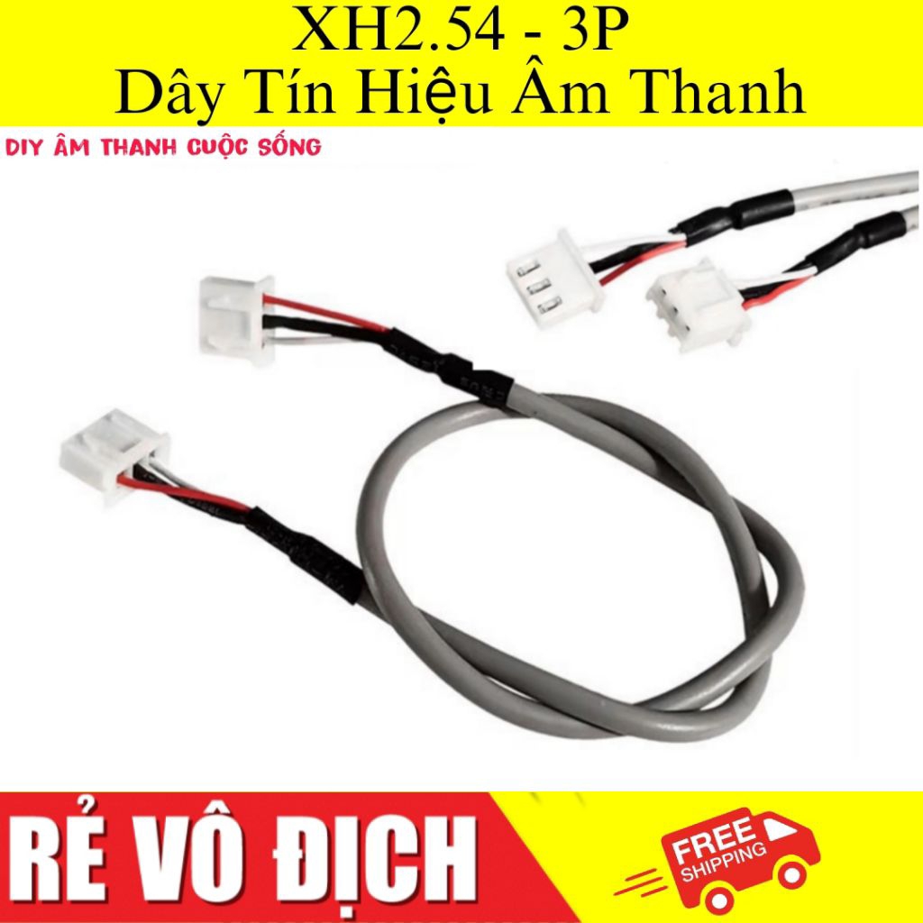 𝗫𝗛𝟮.𝟱𝟰-𝟯𝗣 Dây Bus chống nhiễu tín hiệu dây cáp Audio 3P (3pin) Diy -