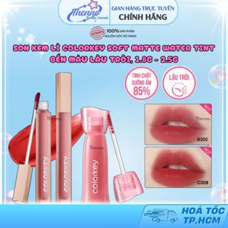  Son Kem Lì Colorkey Soft Matte Water Tint Bền Màu Lâu Trôi Không Dính Cốc Siêu Mịn Môi 1.8g 2.5g 
