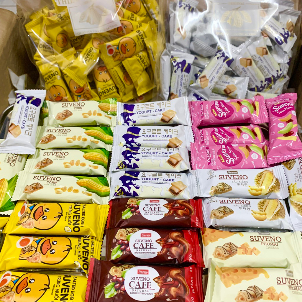 1 ký bánh xốp Thiên Thảo suveno hương sữa chua, cà phê, trứng muối, phô mai