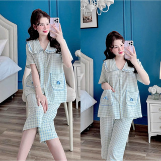 (SIÊU RẺ) Bộ pijama xốp nơ BIGSIZE dài 50-100kg