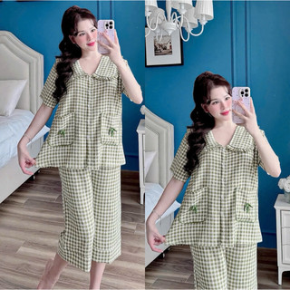 (SIÊU RẺ) Bộ pijama xốp nơ BIGSIZE dài 50-100kg