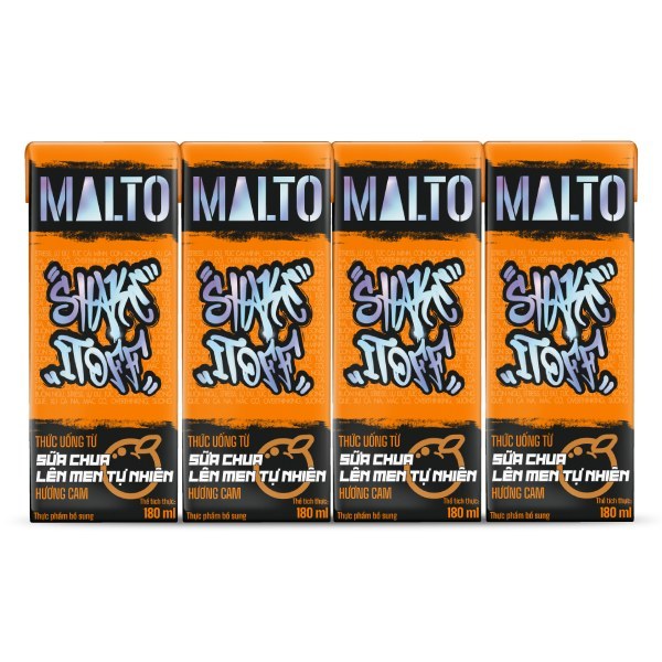 Lốc 4 Sữa Chua Uống Lof Malto Hương Cam 180Ml